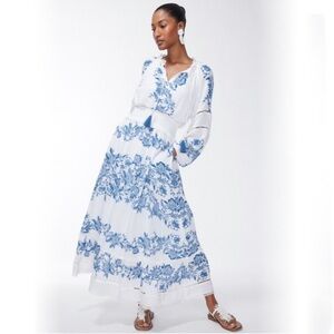 Beautiful Boho Blouson Blooms Floral Maxi Dress